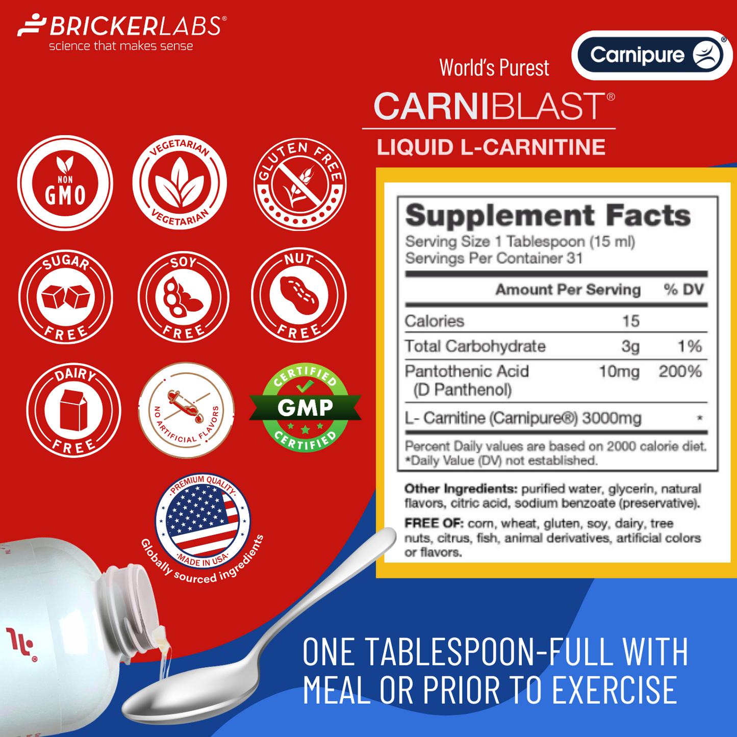 CarniBlast®  Liquid L-Carnitine 3000mg Energy Supplement